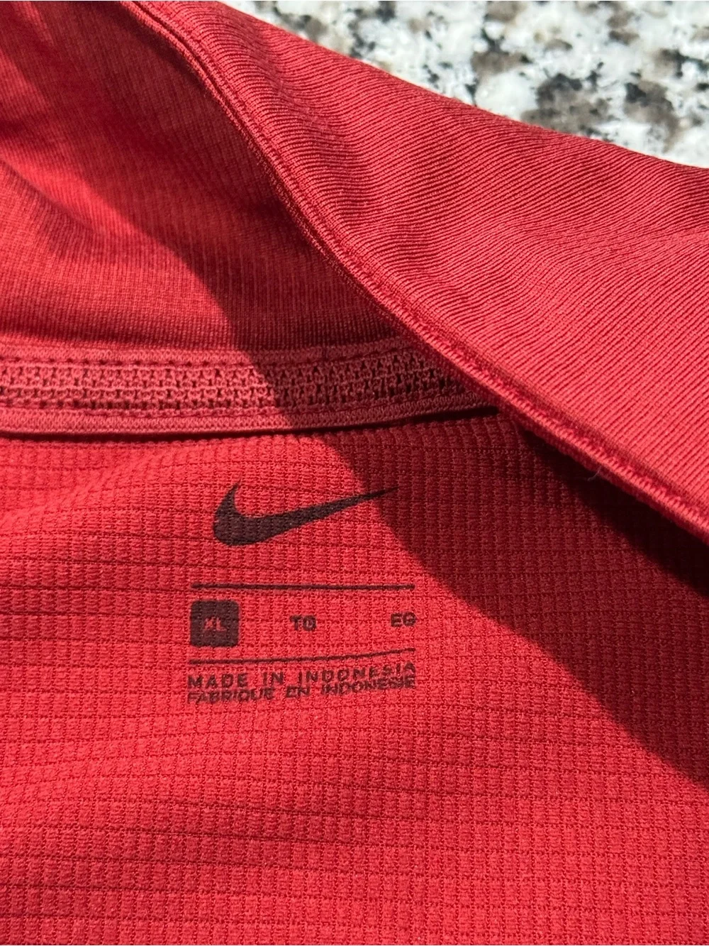 Nike Men’s Red Short-Sleeve Performance Polo with Embroidered Logo Texas Rangers